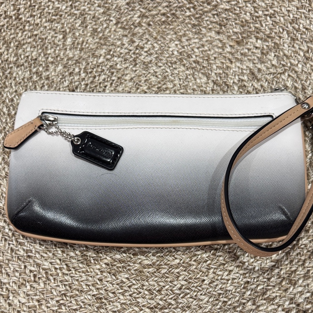 Coach Black and White Ombre wristlet